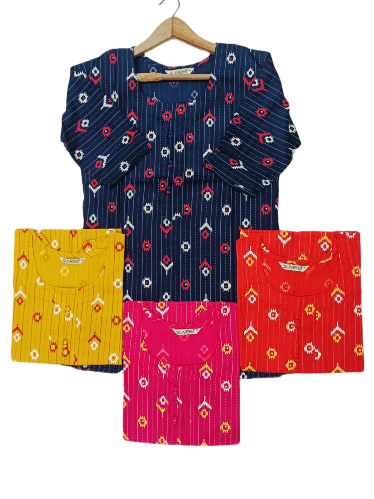 PRINTED RAYON SHORT KURTI